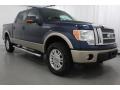 2010 Dark Blue Pearl Metallic Ford F150 Lariat SuperCrew 4x4  photo #3