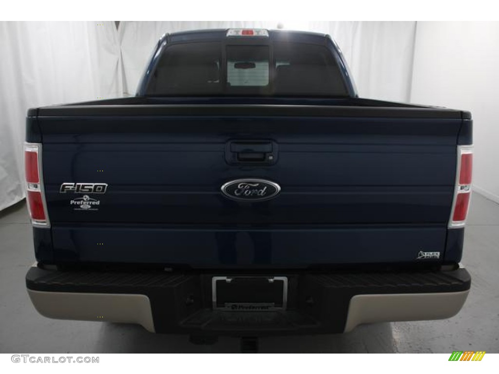 2010 F150 Lariat SuperCrew 4x4 - Dark Blue Pearl Metallic / Tan photo #5