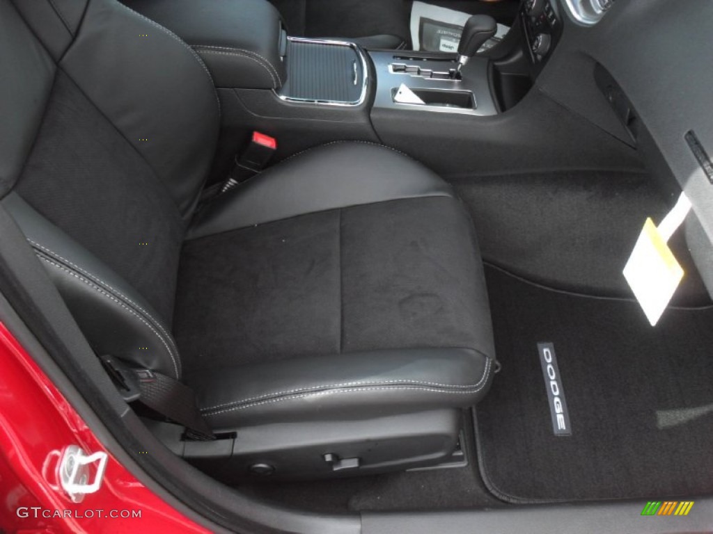 Black Interior 2012 Dodge Charger R/T Road and Track Photo #59570217