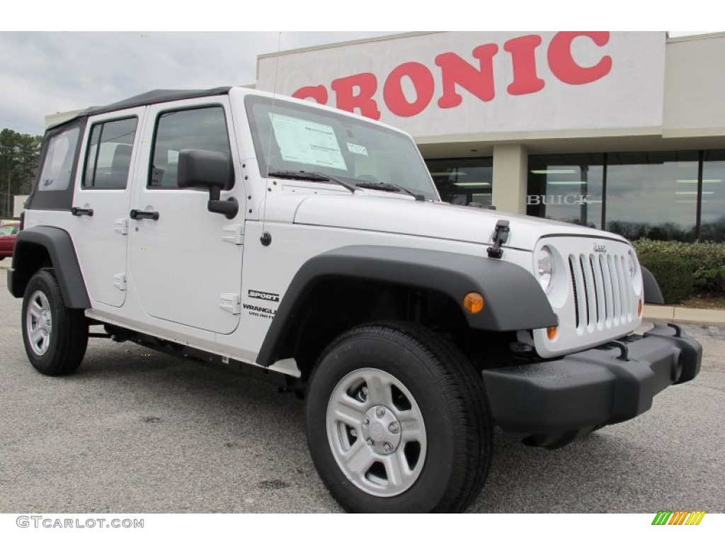 2012 Wrangler Unlimited Sport 4x4 - Bright White / Black photo #1