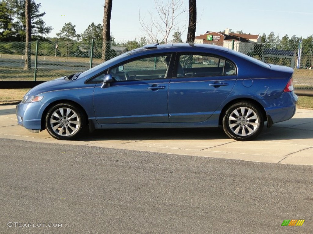 Atomic Blue Metallic 2009 Honda Civic EX Sedan Exterior Photo #59571957