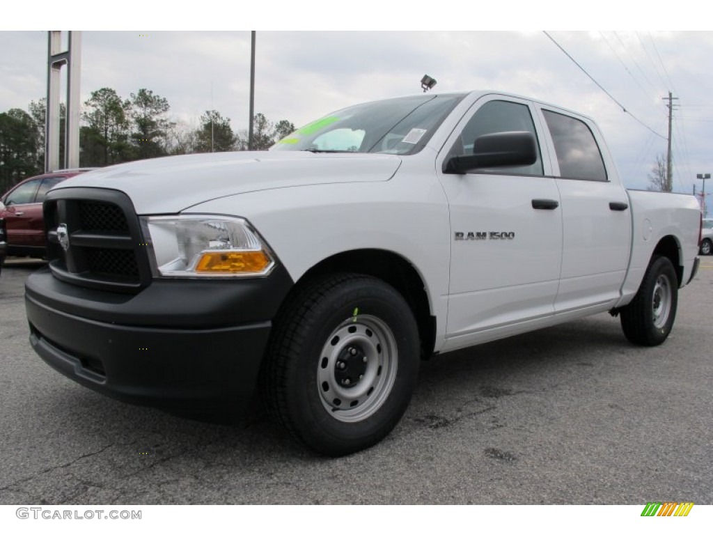 2012 Ram 1500 ST Crew Cab - Bright White / Dark Slate Gray/Medium Graystone photo #3