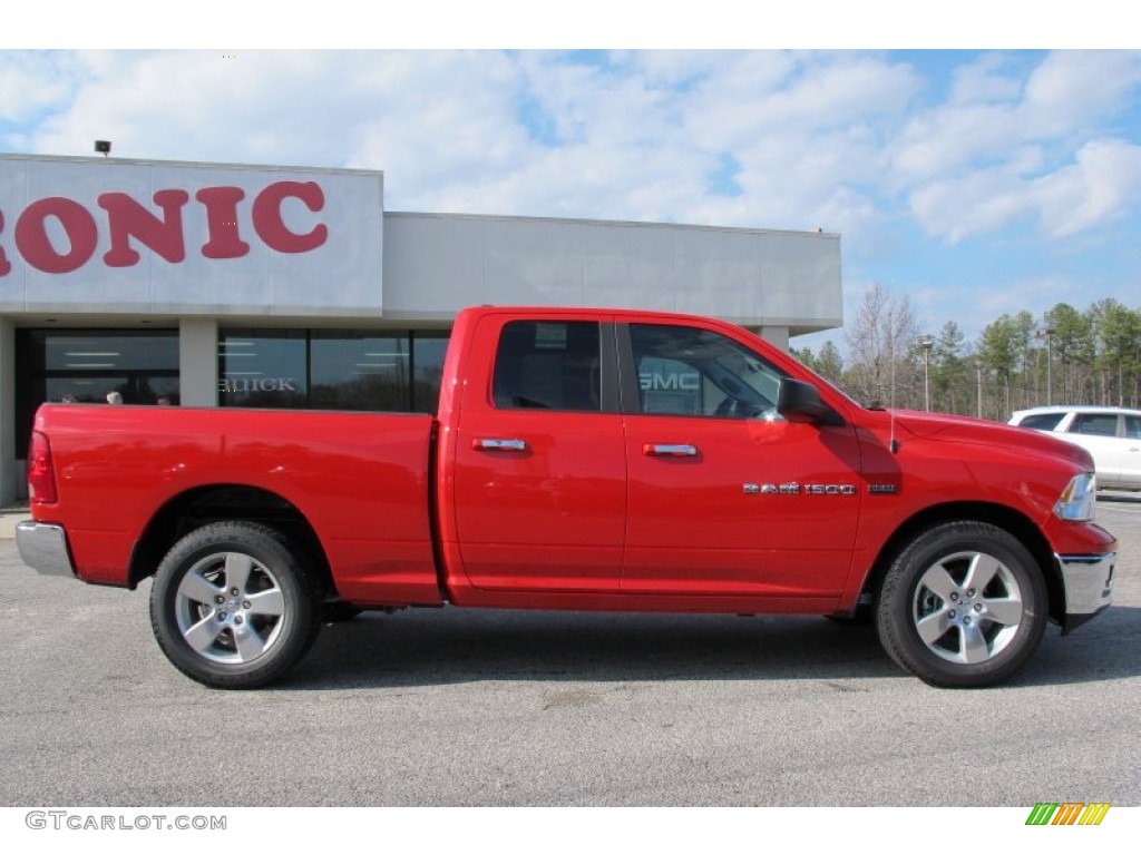 2012 Ram 1500 Big Horn Quad Cab - Flame Red / Dark Slate Gray/Medium Graystone photo #7