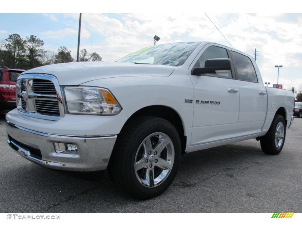 2012 Ram 1500 Big Horn Crew Cab - Bright White / Light Pebble Beige/Bark Brown photo #3