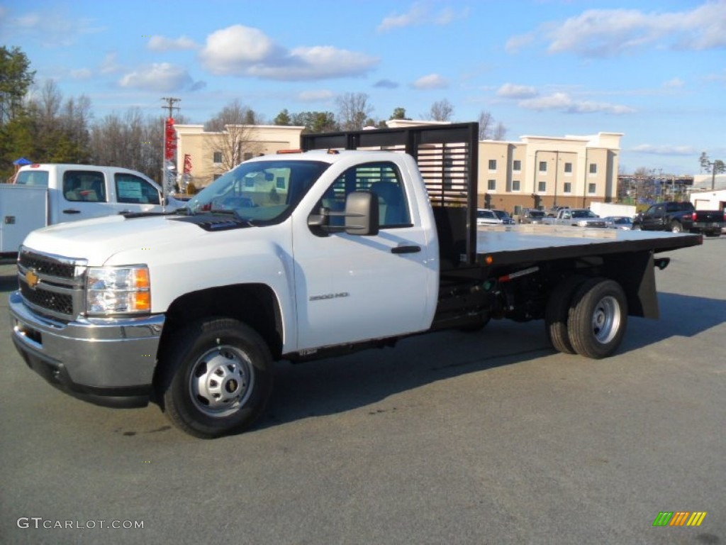 2012 Silverado 3500HD WT Regular Cab Chassis - Summit White / Dark Titanium photo #1