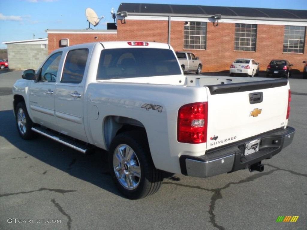 2012 Silverado 1500 LTZ Crew Cab 4x4 - White Diamond Tricoat / Light Cashmere/Dark Cashmere photo #2