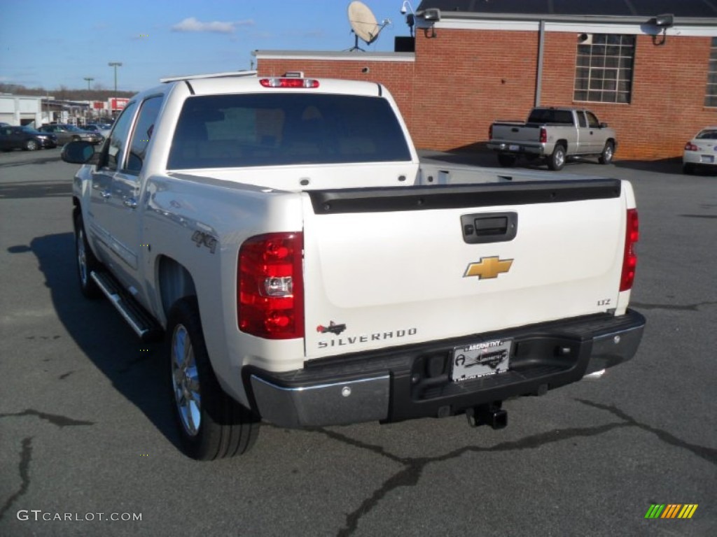 2012 Silverado 1500 LTZ Crew Cab 4x4 - White Diamond Tricoat / Light Cashmere/Dark Cashmere photo #3