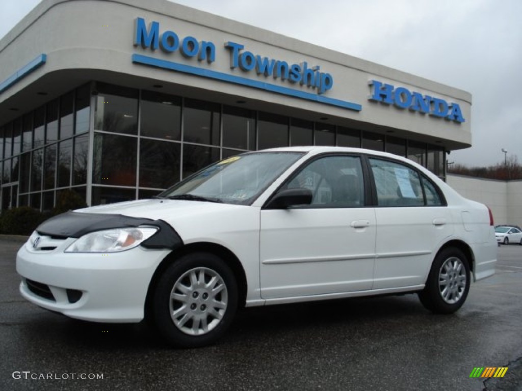 2005 Civic LX Sedan - Taffeta White / Ivory photo #1