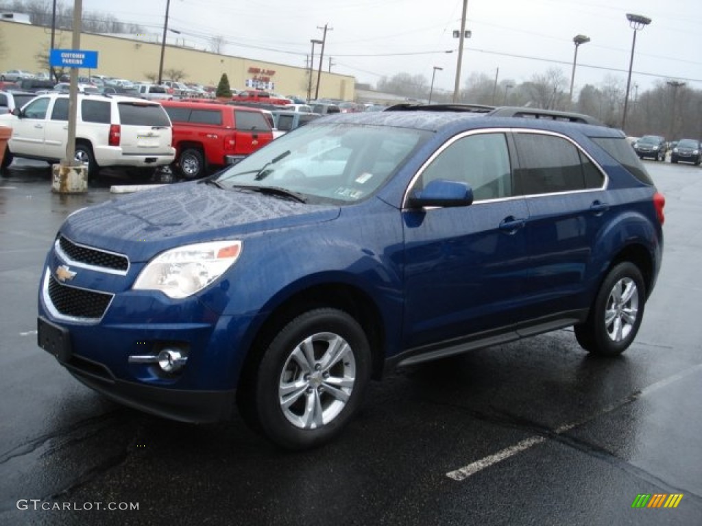 2010 Equinox LT AWD - Navy Blue Metallic / Jet Black/Light Titanium photo #3