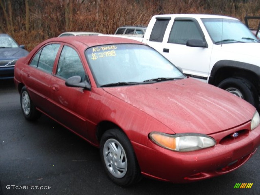 1999 Escort SE Sedan - Toreador Red Metallic / Medium Graphite photo #3