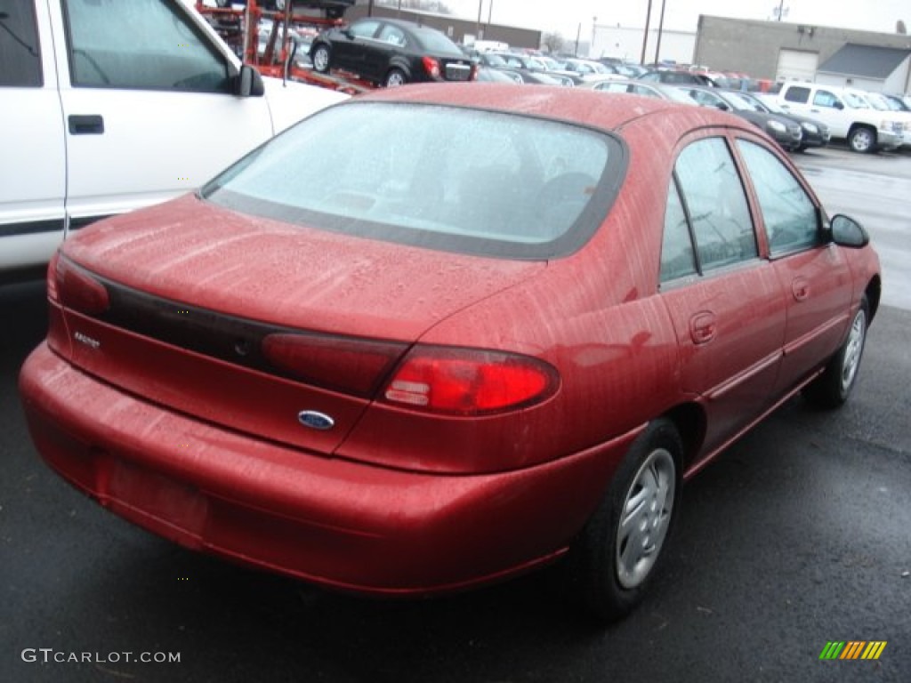 1999 Escort SE Sedan - Toreador Red Metallic / Medium Graphite photo #4