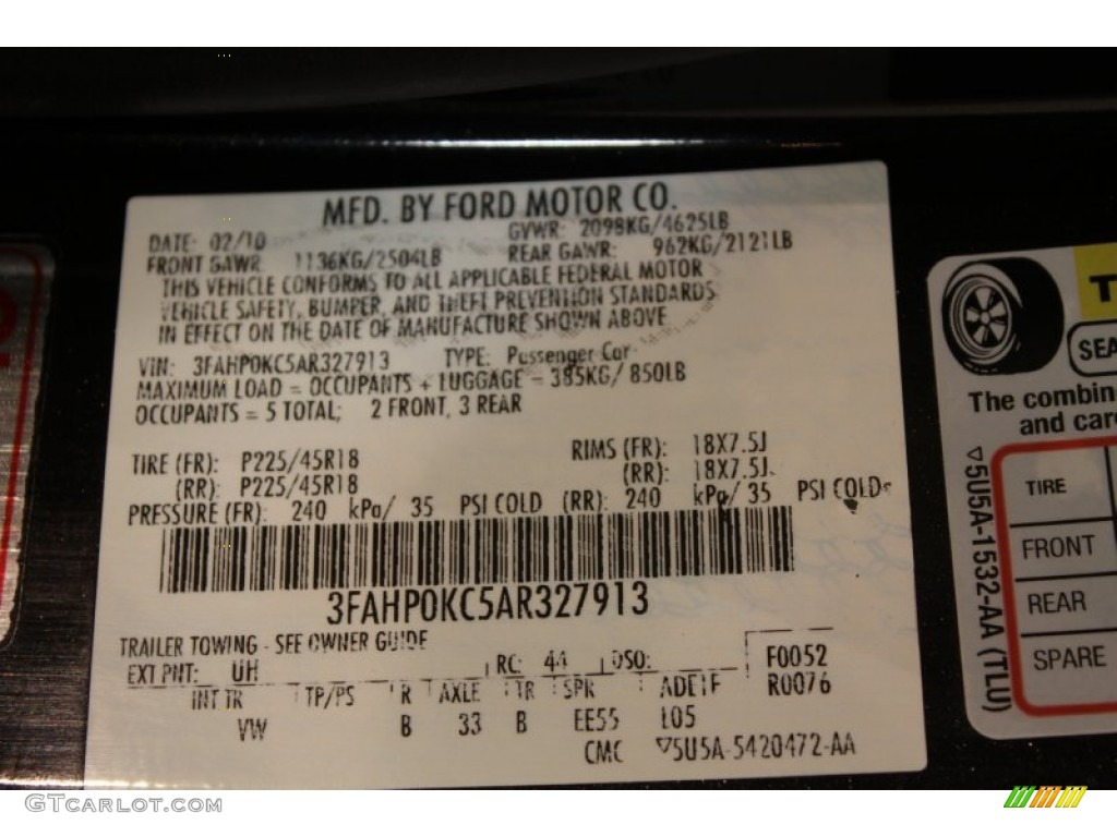 2010 Ford Fusion Sport UH Photo #59576352