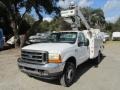 Oxford White 2001 Ford F450 Super Duty XL Regular Cab Bucket Truck Exterior