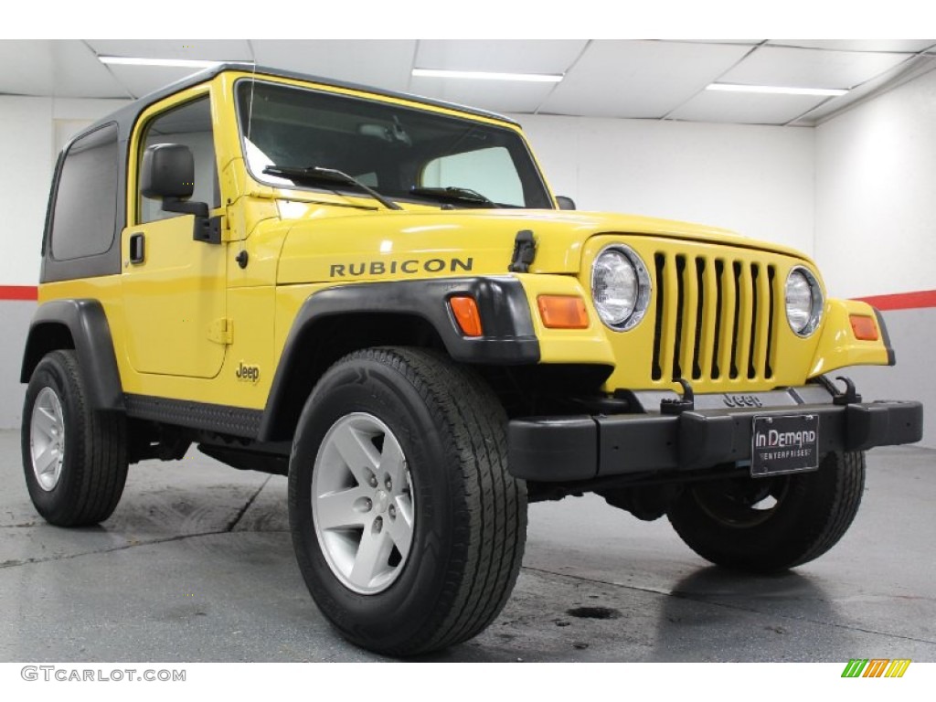 2004 Jeep Wrangler Rubicon 4x4 Solar Yellow Photo #59578455
