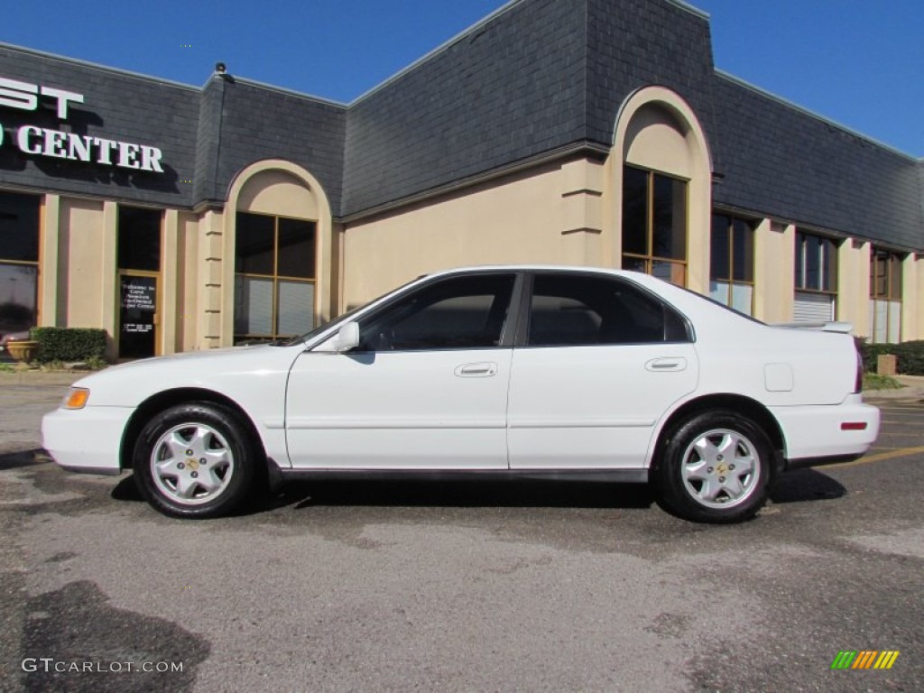1996 Accord EX V6 Sedan - Frost White / Gray photo #1