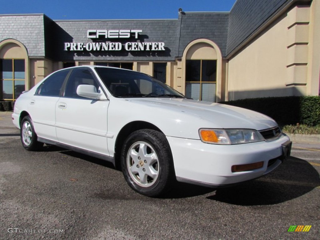 1996 Accord EX V6 Sedan - Frost White / Gray photo #5