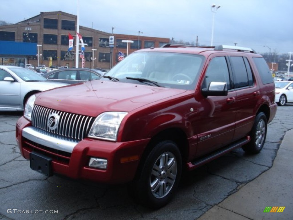 2007 Mountaineer Premier AWD - Vivid Red / Camel photo #4