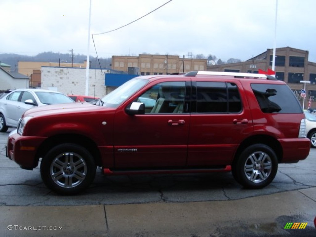 2007 Mountaineer Premier AWD - Vivid Red / Camel photo #5