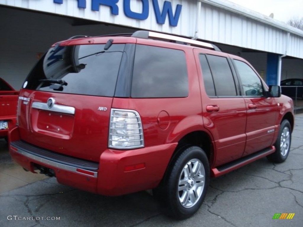 2007 Mountaineer Premier AWD - Vivid Red / Camel photo #8