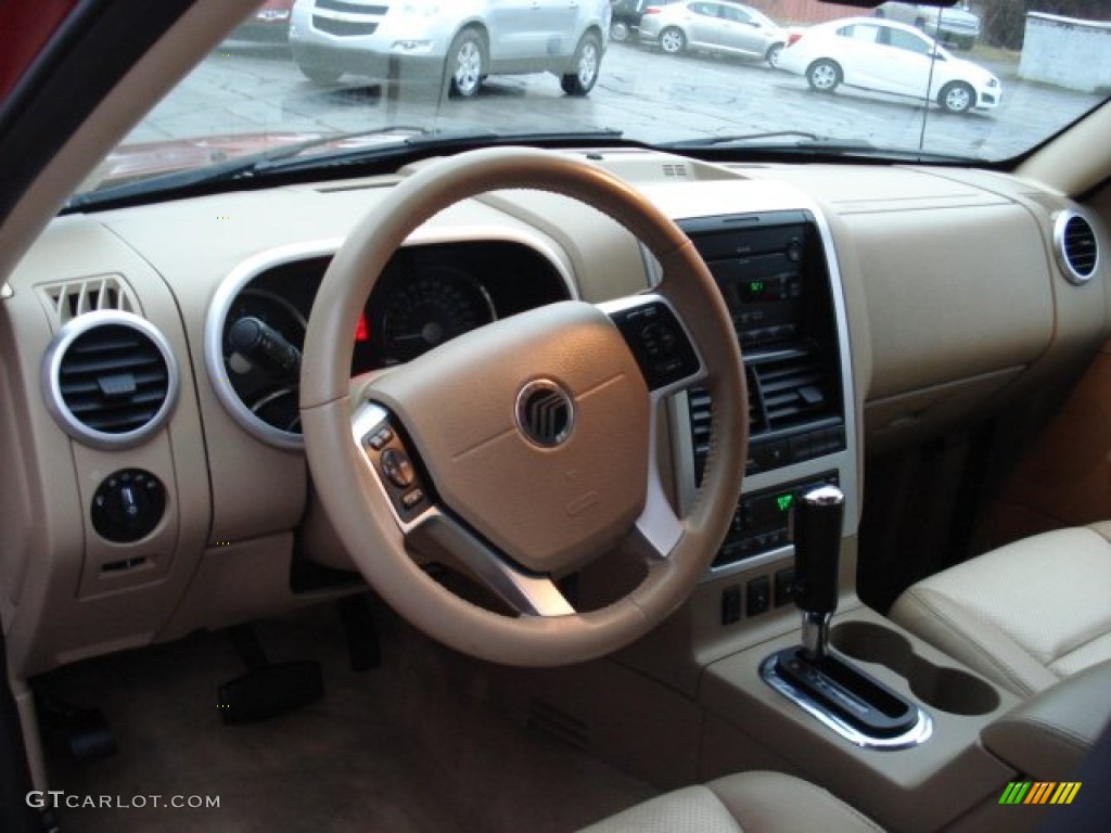 2007 Mountaineer Premier AWD - Vivid Red / Camel photo #13