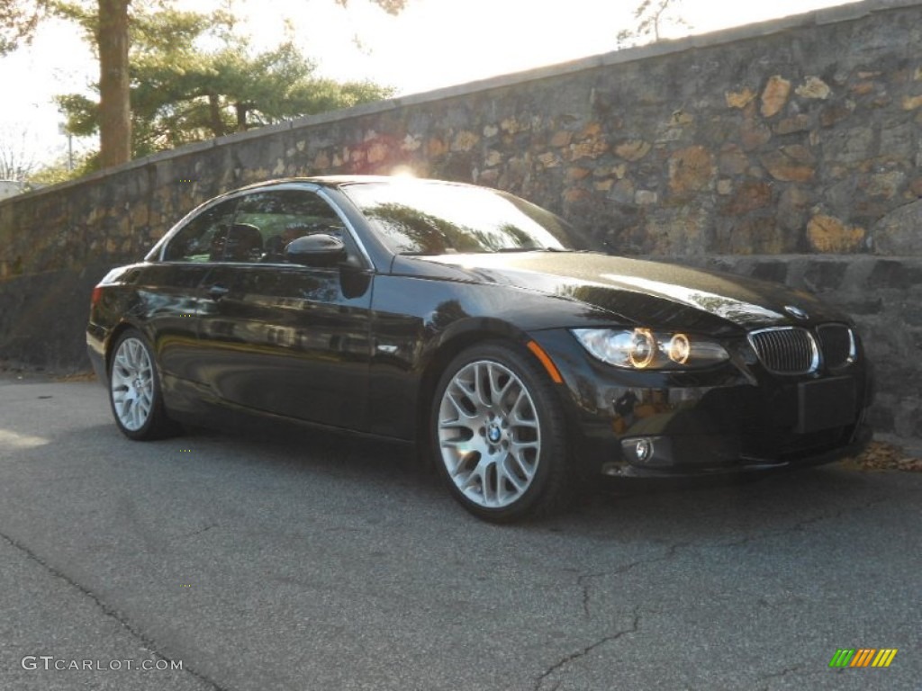 2009 3 Series 328i Convertible - Jet Black / Coral Red/Black Dakota Leather photo #11