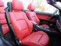 Coral Red/Black Dakota Leather 2009 BMW 3 Series 328i Convertible Interior Color