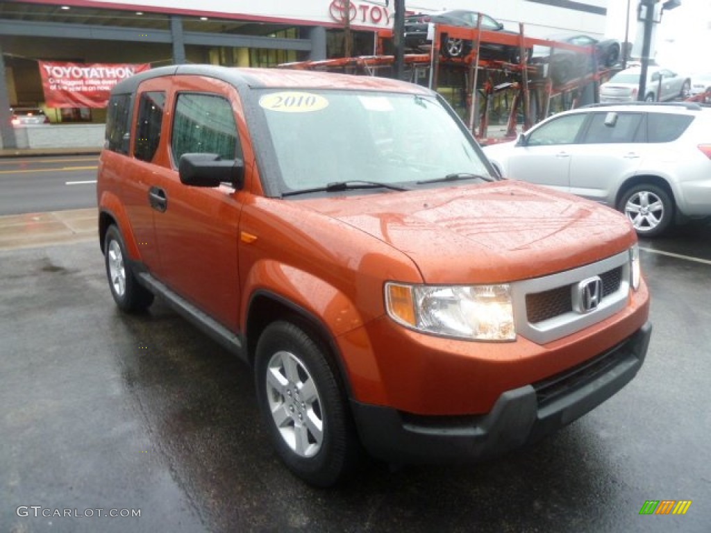 Citrus Fire Metallic 2010 Honda Element LX 4WD Exterior Photo #59585496