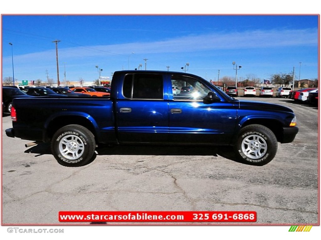 2004 Dakota Sport Quad Cab - Patriot Blue Pearl / Dark Slate Gray photo #8