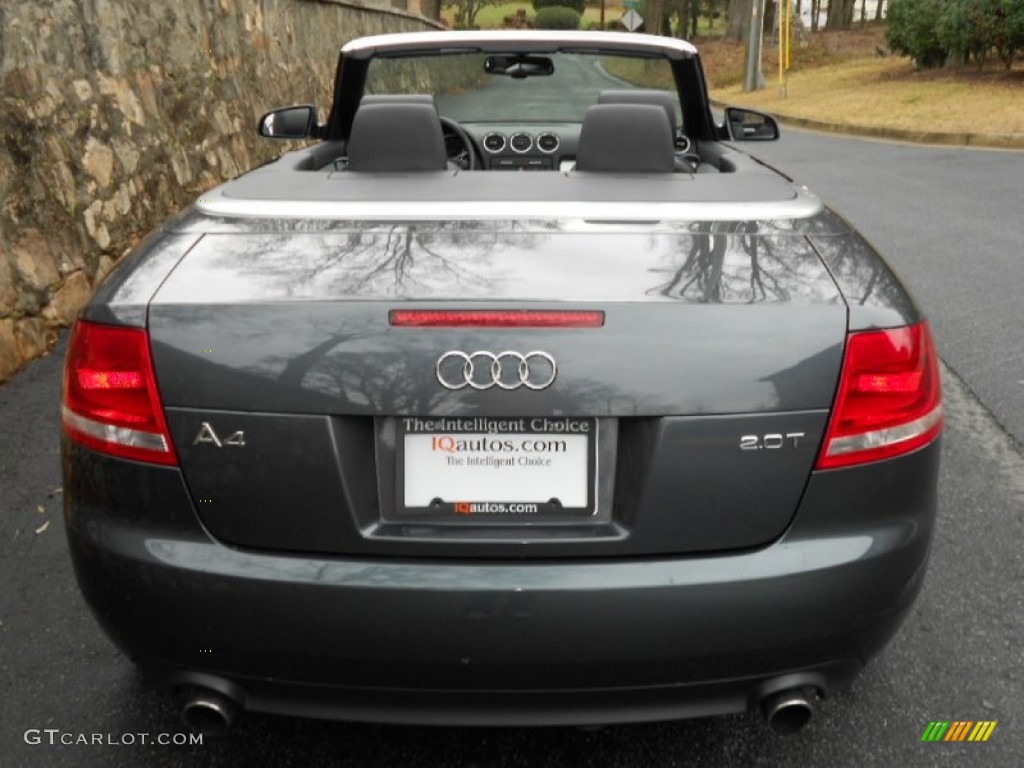 2008 A4 2.0T quattro Cabriolet - Dolphin Grey Metallic / Black photo #11