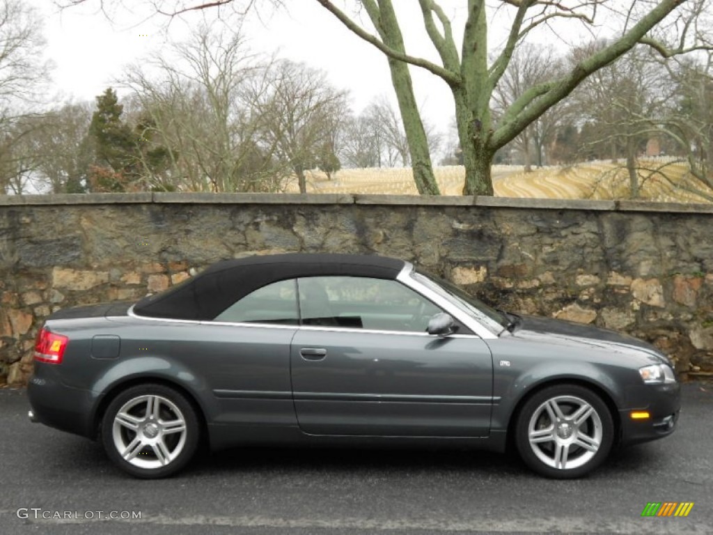 2008 A4 2.0T quattro Cabriolet - Dolphin Grey Metallic / Black photo #12