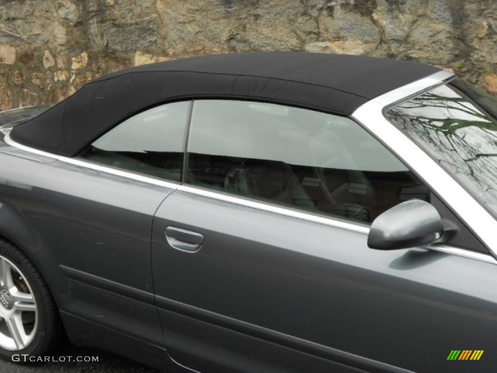 2008 A4 2.0T quattro Cabriolet - Dolphin Grey Metallic / Black photo #14