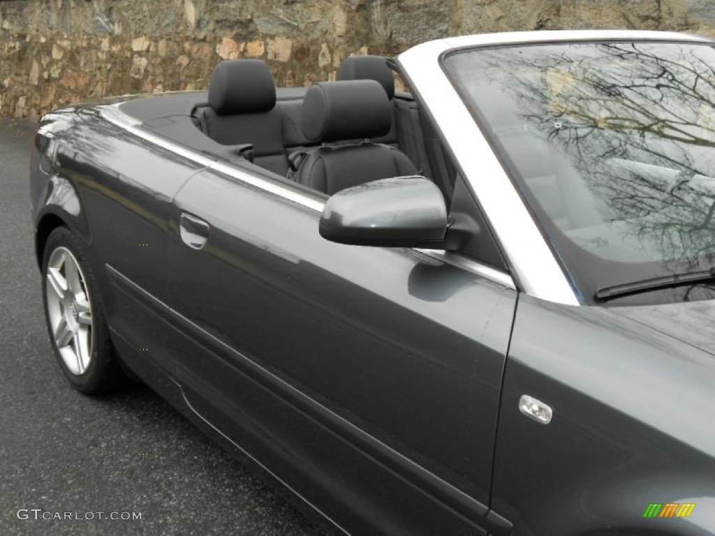 2008 A4 2.0T quattro Cabriolet - Dolphin Grey Metallic / Black photo #17