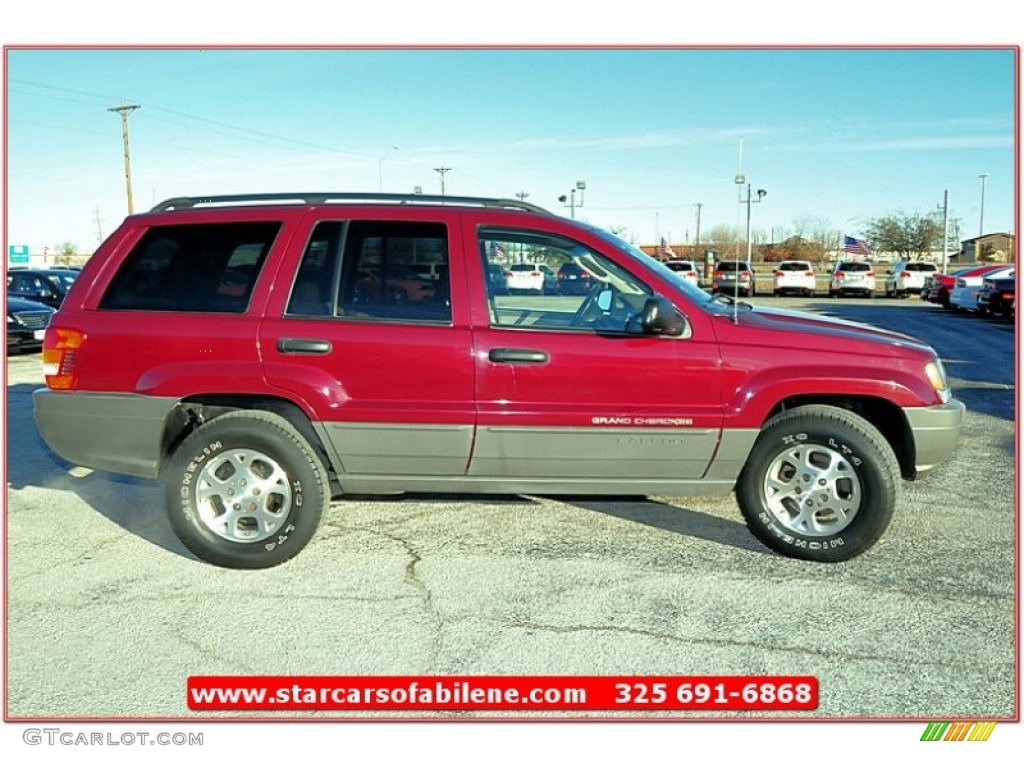 2002 Grand Cherokee Laredo - Dark Garnet Red Pearlcoat / Taupe photo #6