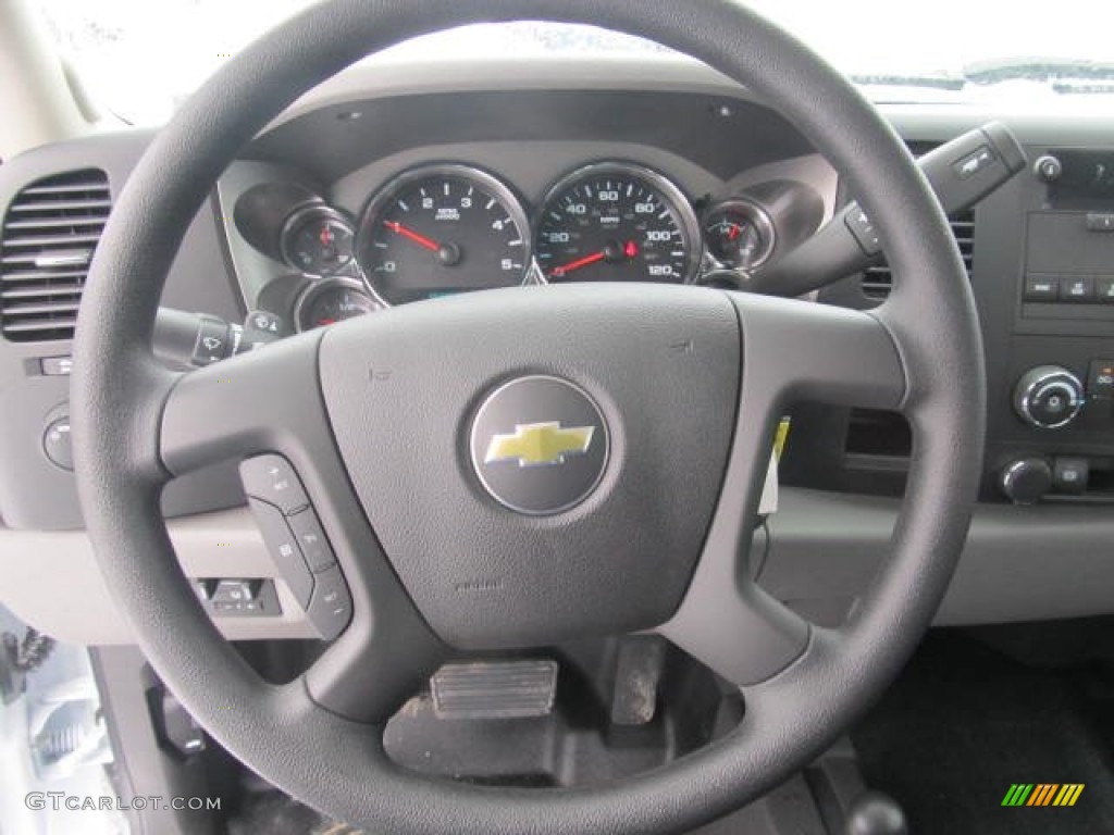 2012 Chevrolet Silverado 3500HD WT Crew Cab 4x4 Chassis Dark Titanium Steering Wheel Photo #59586147