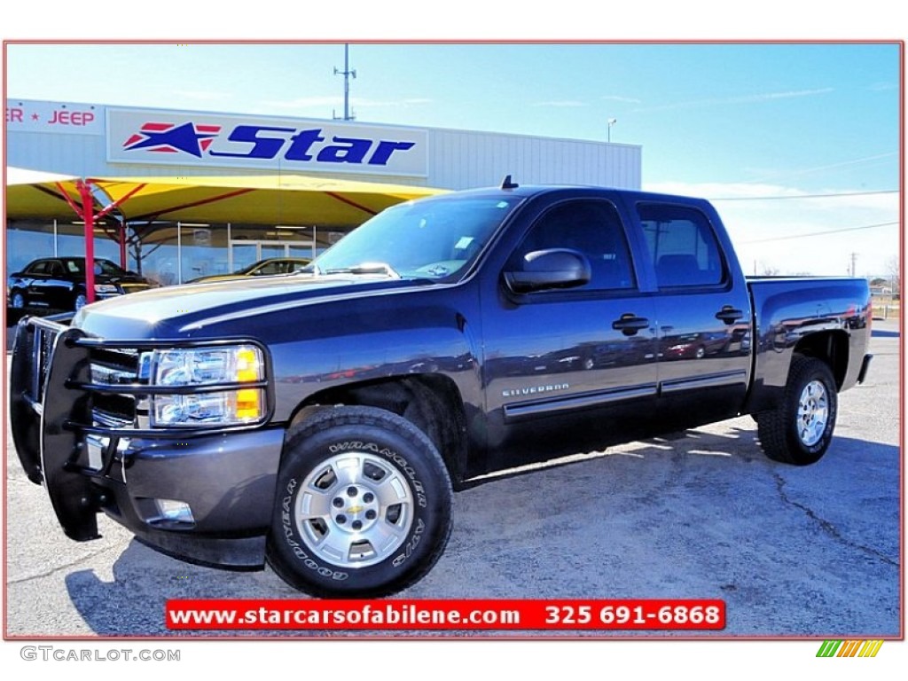 2011 Silverado 1500 LT Crew Cab 4x4 - Taupe Gray Metallic / Ebony photo #1