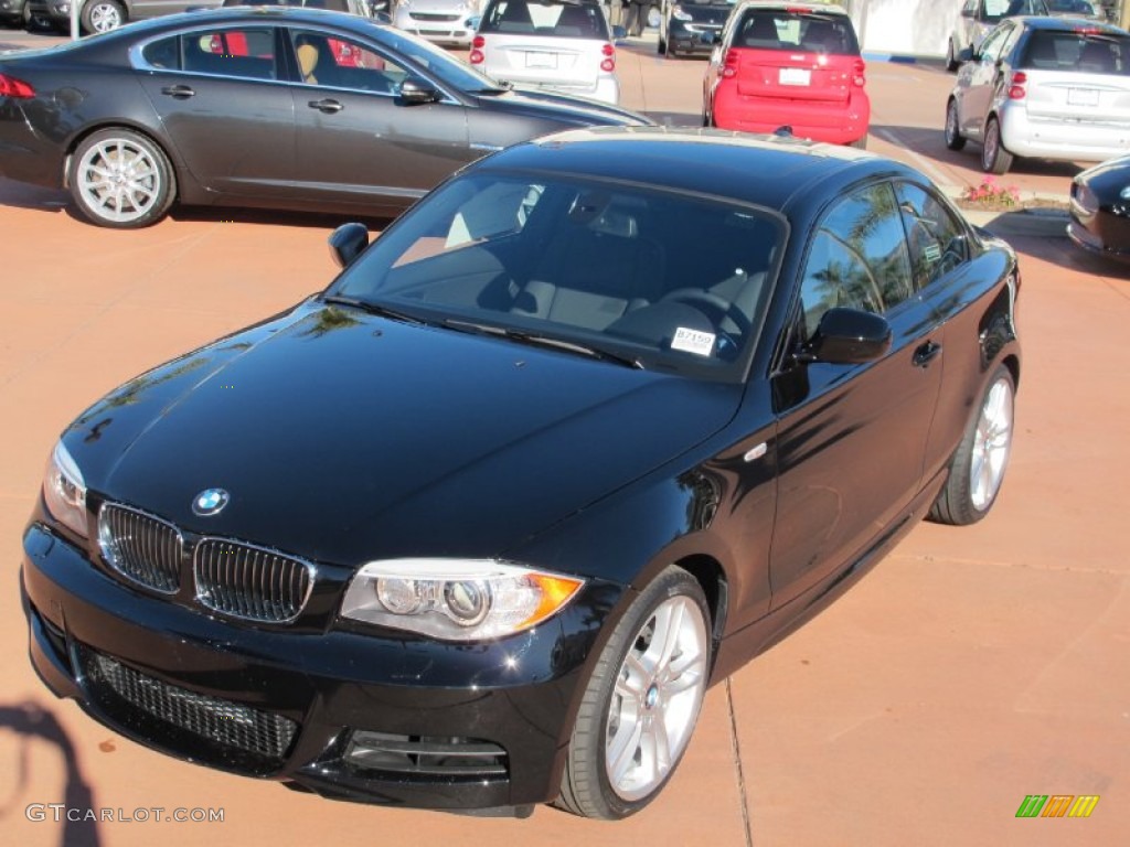 2012 1 Series 135i Coupe - Jet Black / Black photo #3