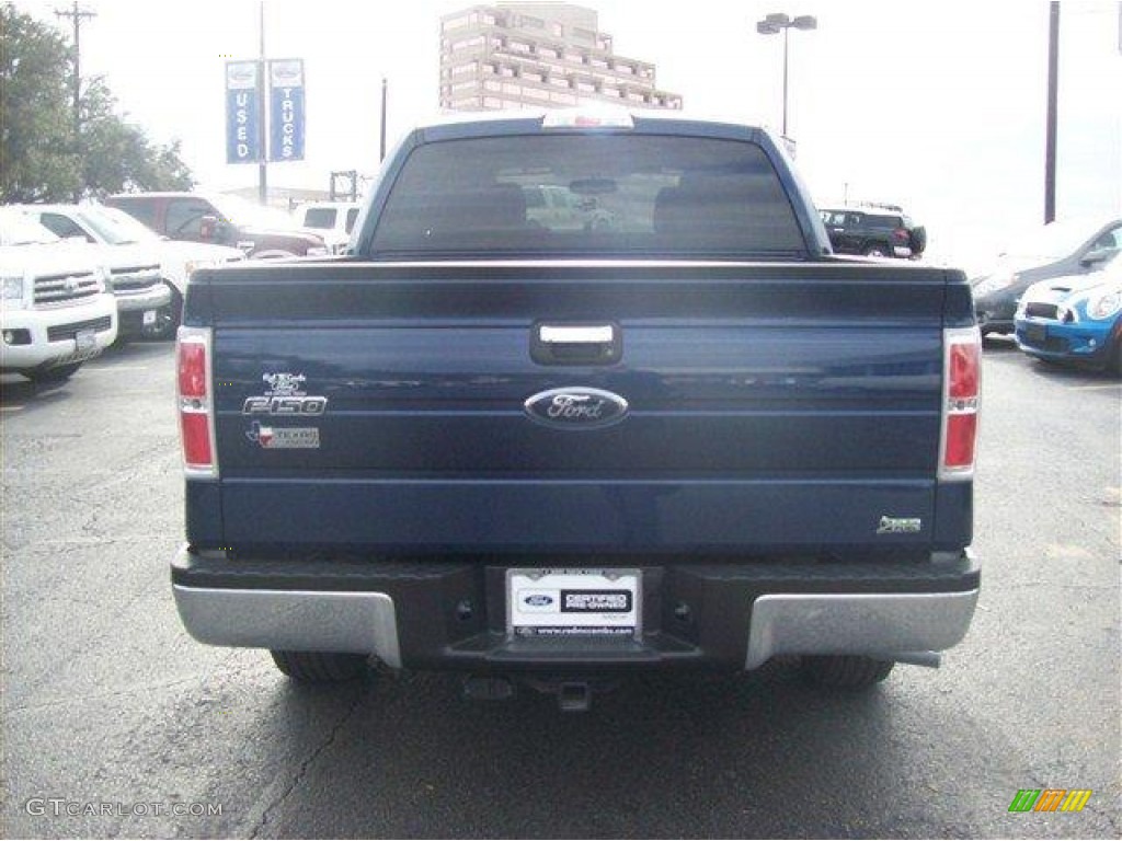2010 F150 XLT SuperCrew - Dark Blue Pearl Metallic / Medium Stone photo #4