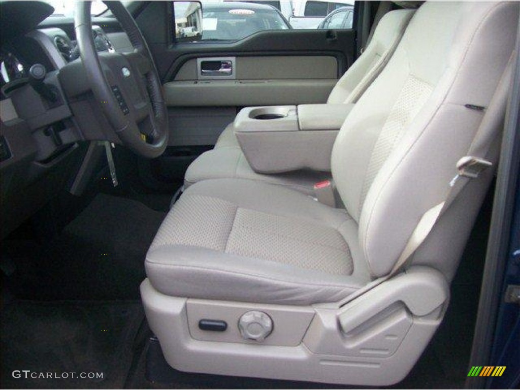 2010 F150 XLT SuperCrew - Dark Blue Pearl Metallic / Medium Stone photo #10