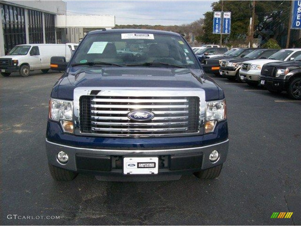 2010 F150 XLT SuperCrew - Dark Blue Pearl Metallic / Medium Stone photo #16