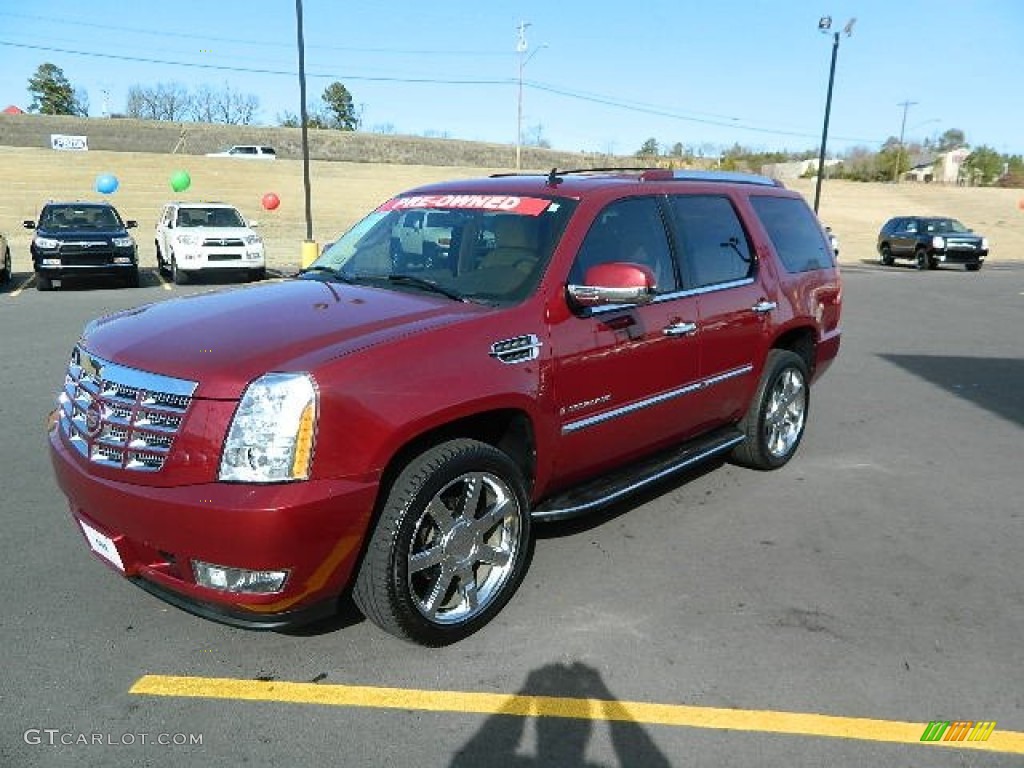 2008 Escalade  - Sonoma Red / Cocoa/Light Cashmere photo #3