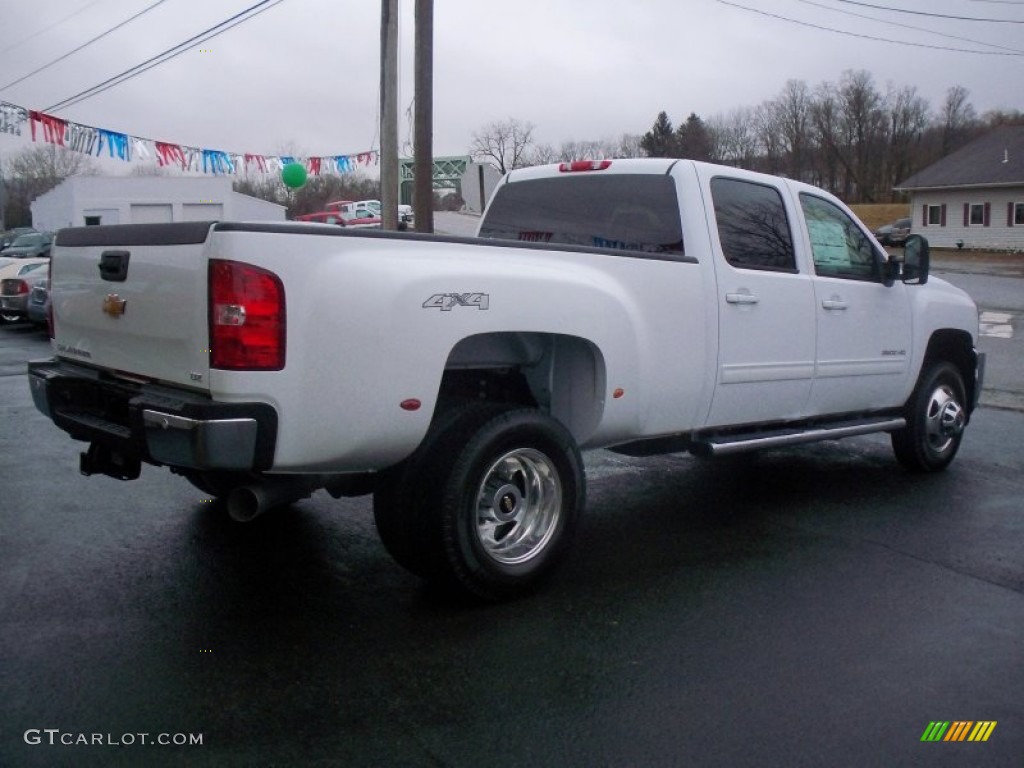 Summit White 2011 Chevrolet Silverado 3500HD LTZ Crew Cab 4x4 Dually Exterior Photo #59592270