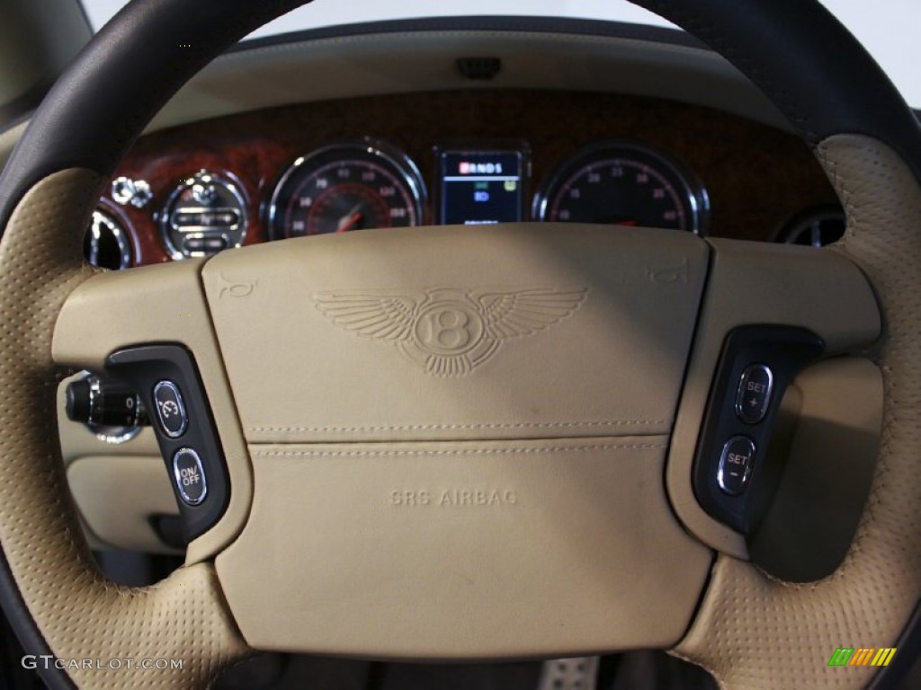 2009 Bentley Brooklands Standard Brooklands Model Cashew Steering Wheel Photo #59592534