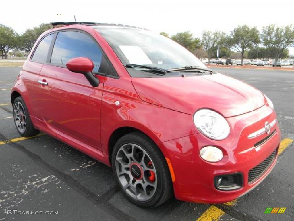 Rosso Brillante (Red) 2012 Fiat 500 Sport Exterior Photo #59592846