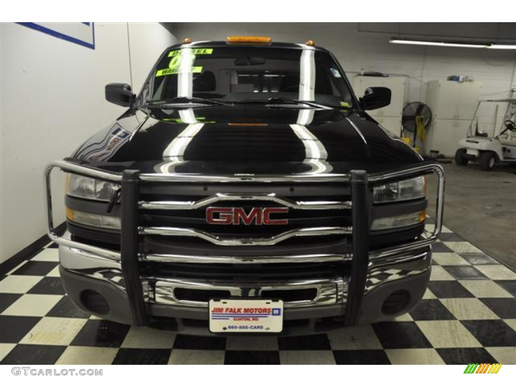 2003 Sierra 3500 Regular Cab 4x4 Dually - Onyx Black / Dark Pewter photo #2