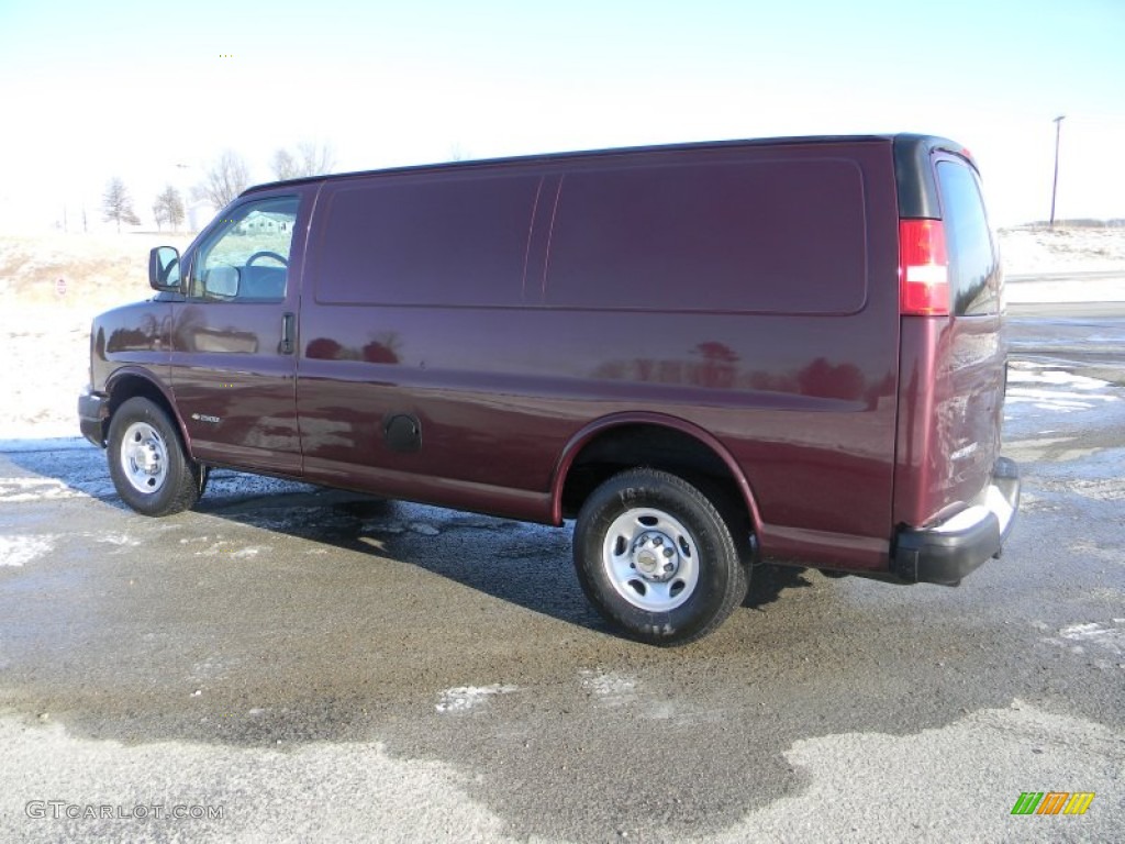 Berry Red Metallic 2004 Chevrolet Express 2500 CNG Cargo Van Exterior Photo #59595818