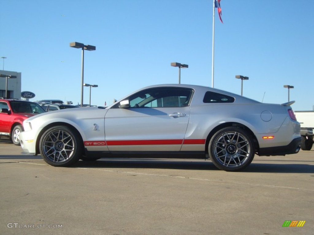 Ingot Silver Metallic 2012 Ford Mustang Shelby GT500 SVT Performance Package Coupe Exterior Photo #59595903