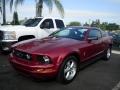 Redfire Metallic 2007 Ford Mustang V6 Deluxe Coupe Exterior
