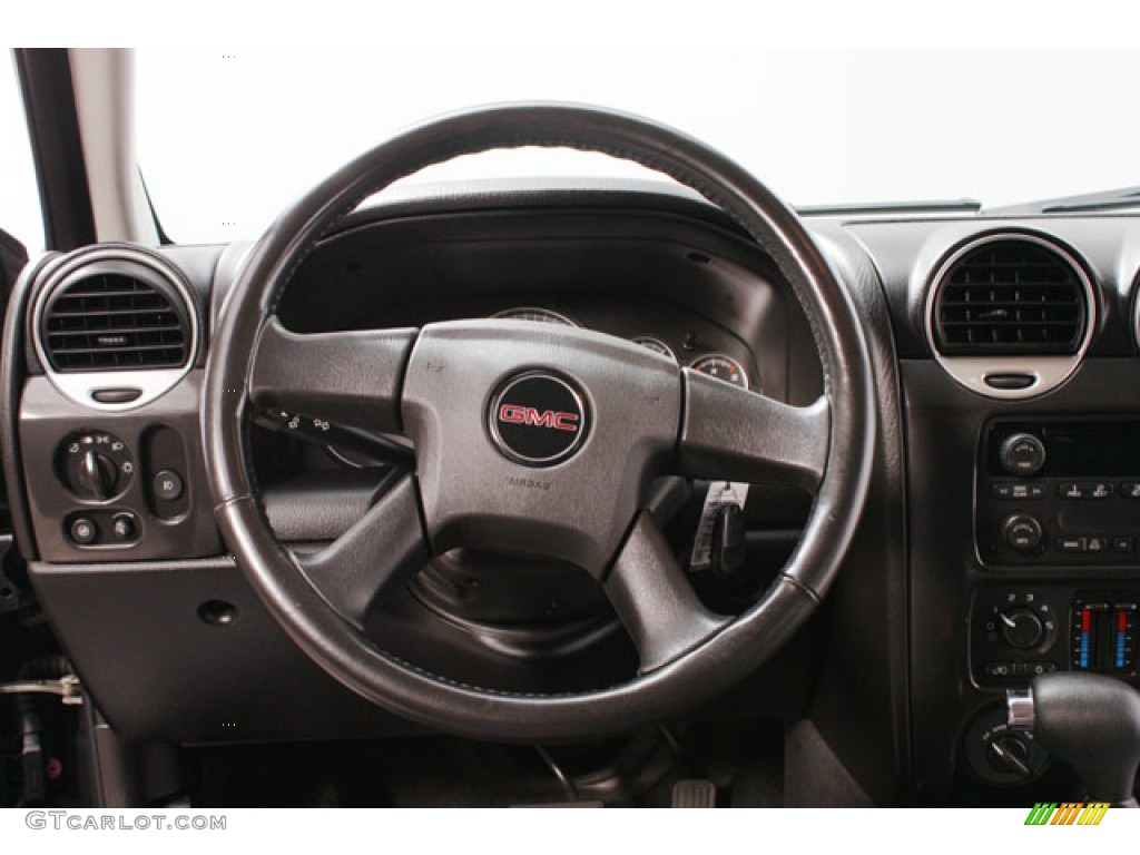 2005 GMC Envoy SLE 4x4 Ebony Steering Wheel Photo #59597124