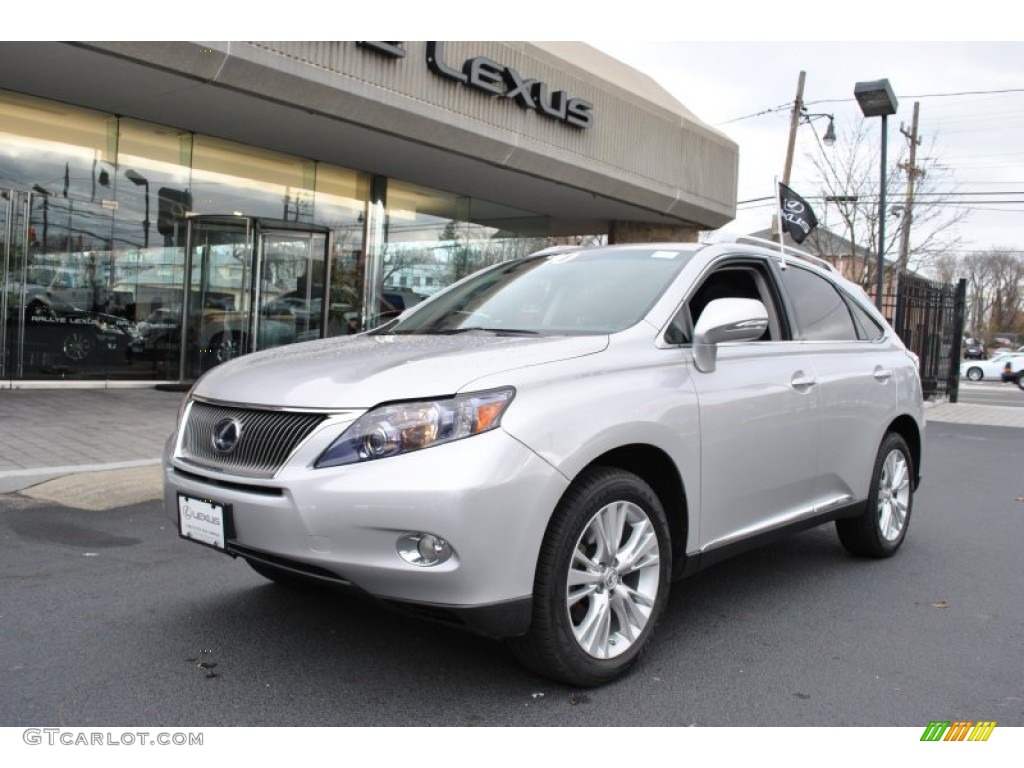 2010 RX 450h AWD Hybrid - Tungsten Silver Pearl / Black/Brown Walnut photo #1