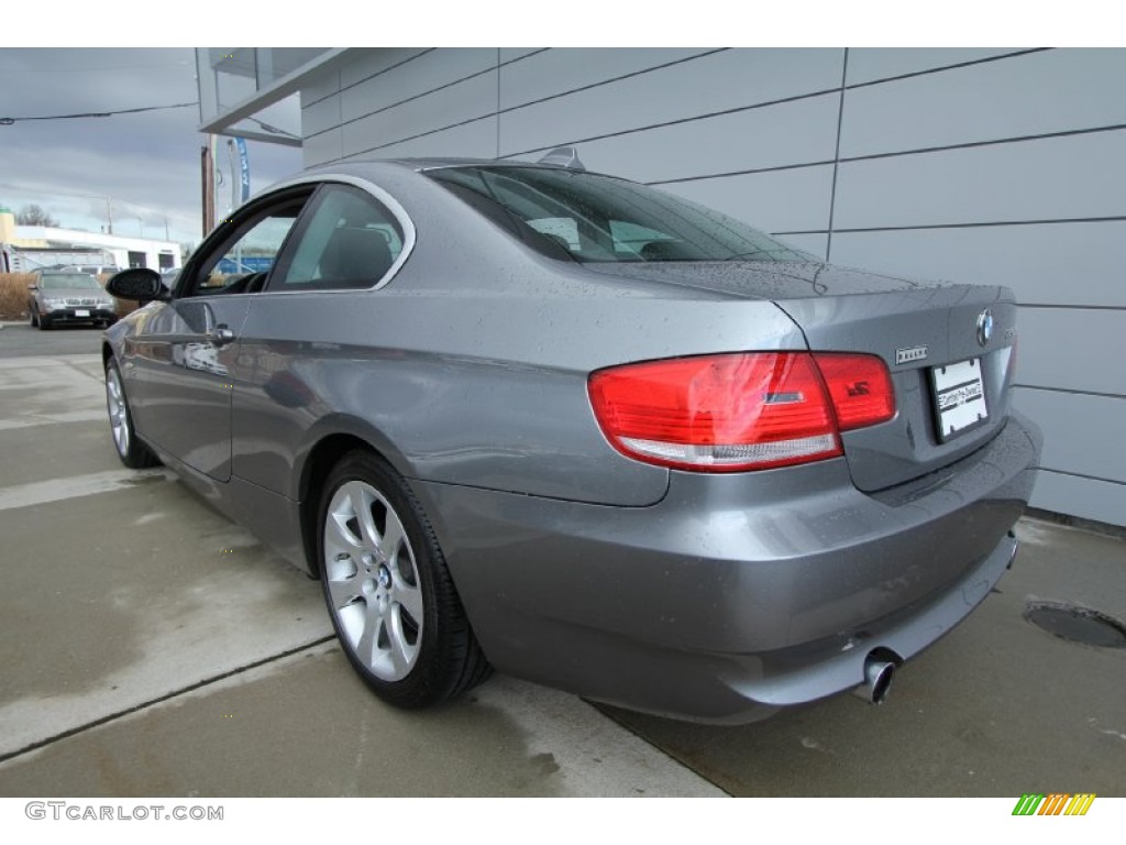 2009 3 Series 335xi Coupe - Space Grey Metallic / Black photo #4